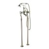 Just Taps Grosvenor Freestanding Bath Shower Mixer Tap with Shower Kit-Nickel