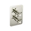 Just Taps Grosvenor Pinch Thermostatic 1 Outlet Concealed Shower Valve-Nickel-240mm