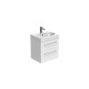 Saneux AUSTEN 50cm 2 drawer wall mounted unit - Gloss White