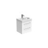 Saneux AUSTEN 50cm 2 drawer wall mounted unit - Matt White