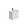 Saneux AUSTEN 60cm 2 drawer wall mounted unit - Matt White