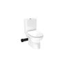 Saneux AUSTEN close coupled left hand soil exit WC pan - rimless - Gloss White