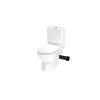 Saneux AUSTEN close coupled right hand soil exit WC pan - rimless - Gloss White