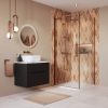 Crosswater Asura 8mm Hinged Door(1000mm) with 800mm Side Panel and Sleek Handle-Brushed Bronze