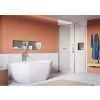Crosswater Asura 8mm Hinged Door (width 900mm) with Side Panel 900mm and Sleek Handle-Polished Stainless Steel