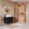 Crosswater Asura 8mm Infold Door(900mm) with 800mm Side Panel and Hammered Handle-Brushed Bronze