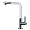 Clearwater Auriga Single Lever Kitchen mixer Tap with Pull Out spray Chrome / White