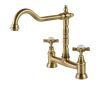 Clearwater Baroc Bridge Kitchen mixer Tap Antique Bronze