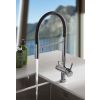 Clearwater Bellatrix filter Kitchen mixer Tap Chrome/ Black Hose
