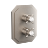 Crosswater Belgravia Crossbox 3 Outlet Multi-flow Trimset-Brushed Nickel