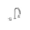 Saneux COS 3 piece deck mounted basin mixer - Chrome