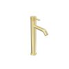 Saneux COS tall basin mixer with knurled handle – Brushed Brass