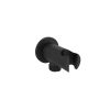 Saneux COS round shower outlet elbow and holder - Matt Black