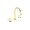 Saneux COS 3 Tap Hole Deck mounted KIT - w/ Fluted handle - Brushed Brass (PVD)