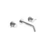 Saneux COS 3 Tap Hole Wall mounted KIT - w/ Classic spout (170mm) w/ Knurled handle - Chrome