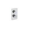 Saneux COS 2 Way Thermostatic Shower Valve Kit - w/ Fluted Handle - Portrait - Chrome