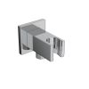 Saneux TOOGA square shower outlet elbow & holder - Chrome