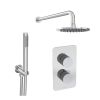 Saneux COS 2 way shower kit - w/ Slim Handset - Fluted - Chrome