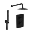 Saneux COS 2 way shower kit - w/ Slim Handset - Fluted - Satin Black-COSP301.FSB