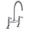 Clearwater Dephini Bridge Kitchen mixer Tap Chrome