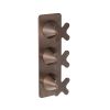 Just Taps KONO Thermostatic concealed 3 outlet shower valve (both handles included) Brushed Bronze