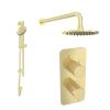 Saneux EDEN 2 way shower kit - w/ 3 Function Handset and Slider Rail and Shower Head - Brushed Brass