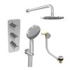 Saneux EDEN 3 way shower kit - w/ 3 Function Handset and Bath filler and Shower Head - Chrome