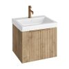 Abacus S3 Linear concepts 55cm Basin furniture pack - Halifax Oak