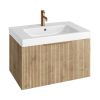 Abacus S3 Linear concepts 80cm Basin furniture pack - Halifax Oak