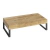 Abacus Concept Cloud 80cm Halifax Oak Shelf with Matt Black Stainless Steel Towel Hangers