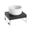 Abacus Concept Cloud 50cm Lava Shelf with Polished Stainless Steel Towel Hangers