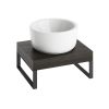 Abacus Concept Cloud 50cm Lava Shelf with Matt Black Stainless Steel Towel Hangers