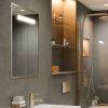 Abacus Recessed Cabinet - with Brushed Brass Surround