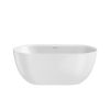 Crosswater Cerus Free Standing 1500 x 780mm Petite Bath-White Gloss