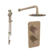 Saneux EDEN 2 way shower kit - w/ 3 Function Handset & Slider Rail & Shower Head - Brushed Bronze