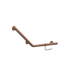 Crosswater Angled Grab Bar with WC Roll Holder-Brushed Bronze