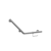 Crosswater Angled Grab Bar with WC Roll Holder-Brushed Stainless Steel