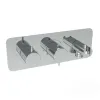 Saneux EDEN 2 way handles & plate finish kit in landscape with outlet elbow (for ED020L.H) - Chrome