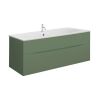 Crosswater Glide II 1000 Sage Green Unit with Matt White 1Tap Hole Basin