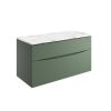 Crosswater Glide II 1000 Sage Green Unit with Gold Vein Estatuario Worktop