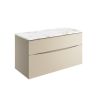 Crosswater Glide II 1000 Warm Stone Unit with Gold Vein Estatuario Worktop