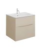 Crosswater Glide II 500 Warm Stone Unit with Matt White No Tap Hole Basin