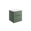 Crosswater Glide II 500 Sage Green Unit with Gold Vein Estatuario Worktop