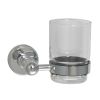 Just Taps Tumbler holder clear glass Chrome