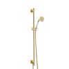 Just Taps Grosvenor Slide Rail Kit, Single Function Handset, Hose Brushed Brass