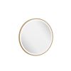 Abacus Round Led Lit Mirror with Heat Pad - Brushed Brass Surround