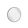 Abacus Round 60cm Led Lit  Mirror with Heat Pad - Matt Black Surround