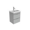 Saneux INDIGO 50cm 2 drawer wall mounted unit - Dove Grey