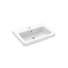 Saneux INDIGO 60x45cm washbasin 1TH - Gloss White