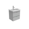 Saneux INDIGO 60cm 2 drawer wall mounted unit - Dove Grey